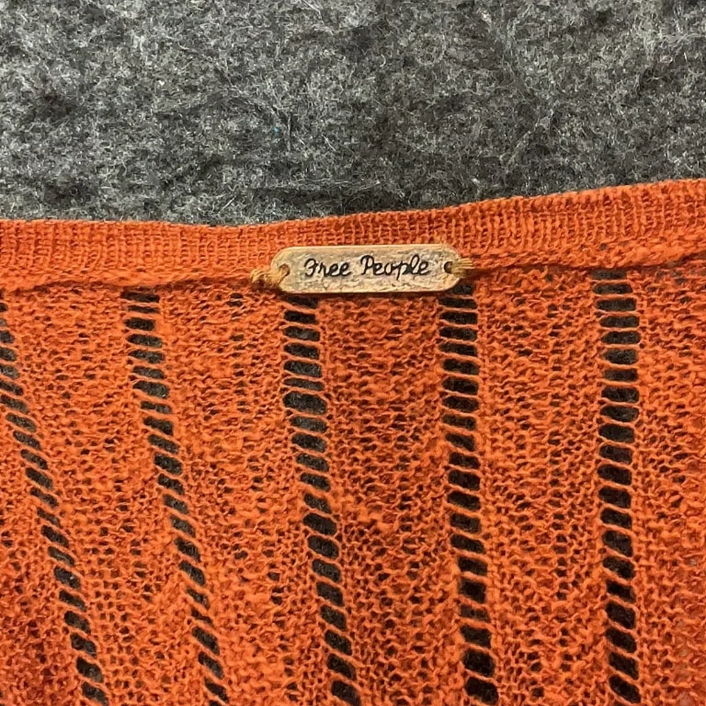 Free People Rust Orange Crochet Maxi Dress